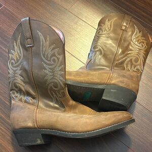 Laredo Men’s Paris Western Cowboy Boots Brown, Suede Leather Mens 13 Extra Wide